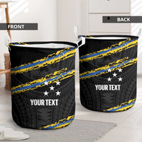 Kings Solomon Islands Football Custom Laundry Basket Come On Solomons Polynesian Grunge Style LT14 - Polynesian Pride