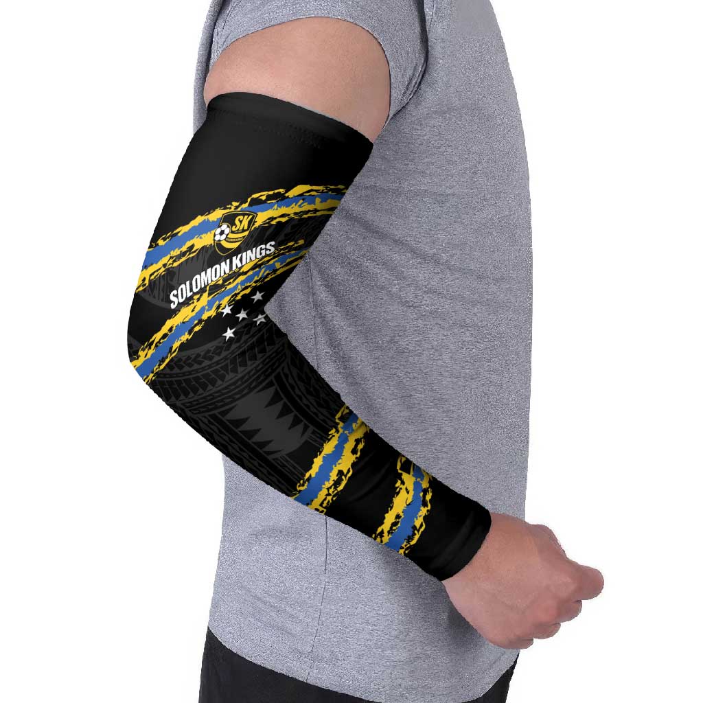 Kings Solomon Islands Football Custom Arm Sleeves Come On Solomons Polynesian Grunge Style LT14 - Polynesian Pride