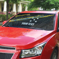 Kings Solomon Islands Football Custom Auto Sun Shade Come On Solomons Polynesian Grunge Style LT14 - Polynesian Pride