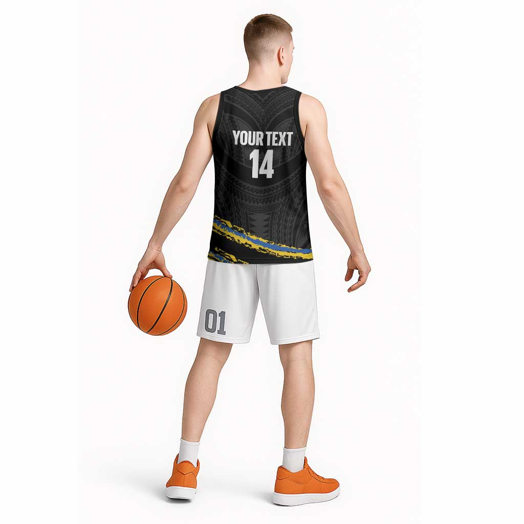 Kings Solomon Islands Football Custom Basketball Jersey Come On Solomons Polynesian Grunge Style