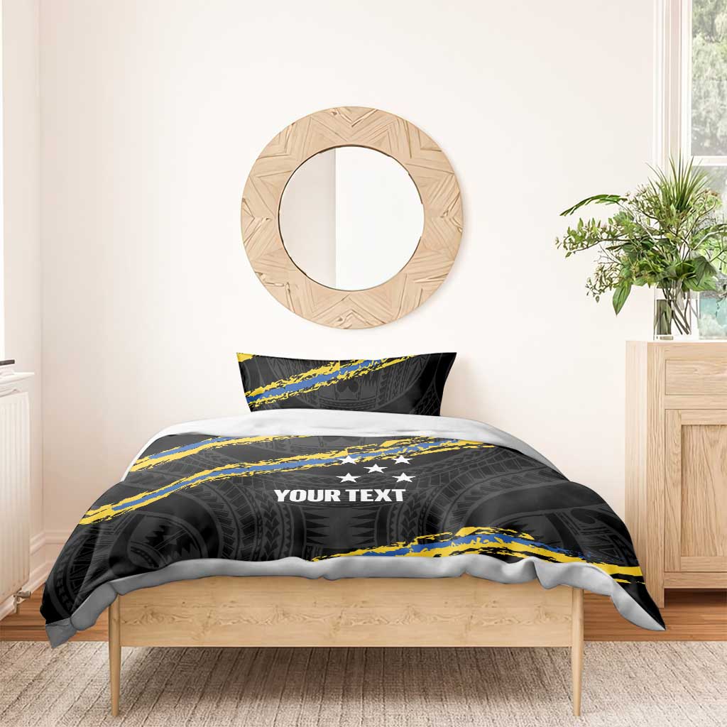 Kings Solomon Islands Football Custom Bedding Set Come On Solomons Polynesian Grunge Style LT14 - Polynesian Pride