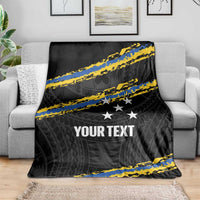 Kings Solomon Islands Football Custom Blanket Come On Solomons Polynesian Grunge Style LT14 - Polynesian Pride