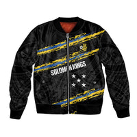 Kings Solomon Islands Football Custom Bomber Jacket Come On Solomons Polynesian Grunge Style