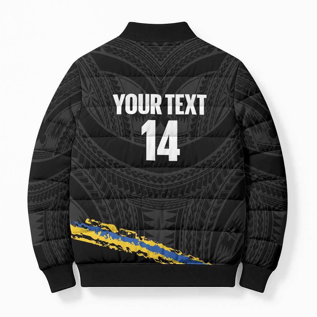 Kings Solomon Islands Football Custom Bomber Puffer Jacket Come On Solomons Polynesian Grunge Style LT14 - Polynesian Pride