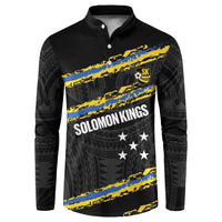 Kings Solomon Islands Football Custom Button Sweatshirt Come On Solomons Polynesian Grunge Style