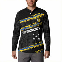 Kings Solomon Islands Football Custom Button Sweatshirt Come On Solomons Polynesian Grunge Style