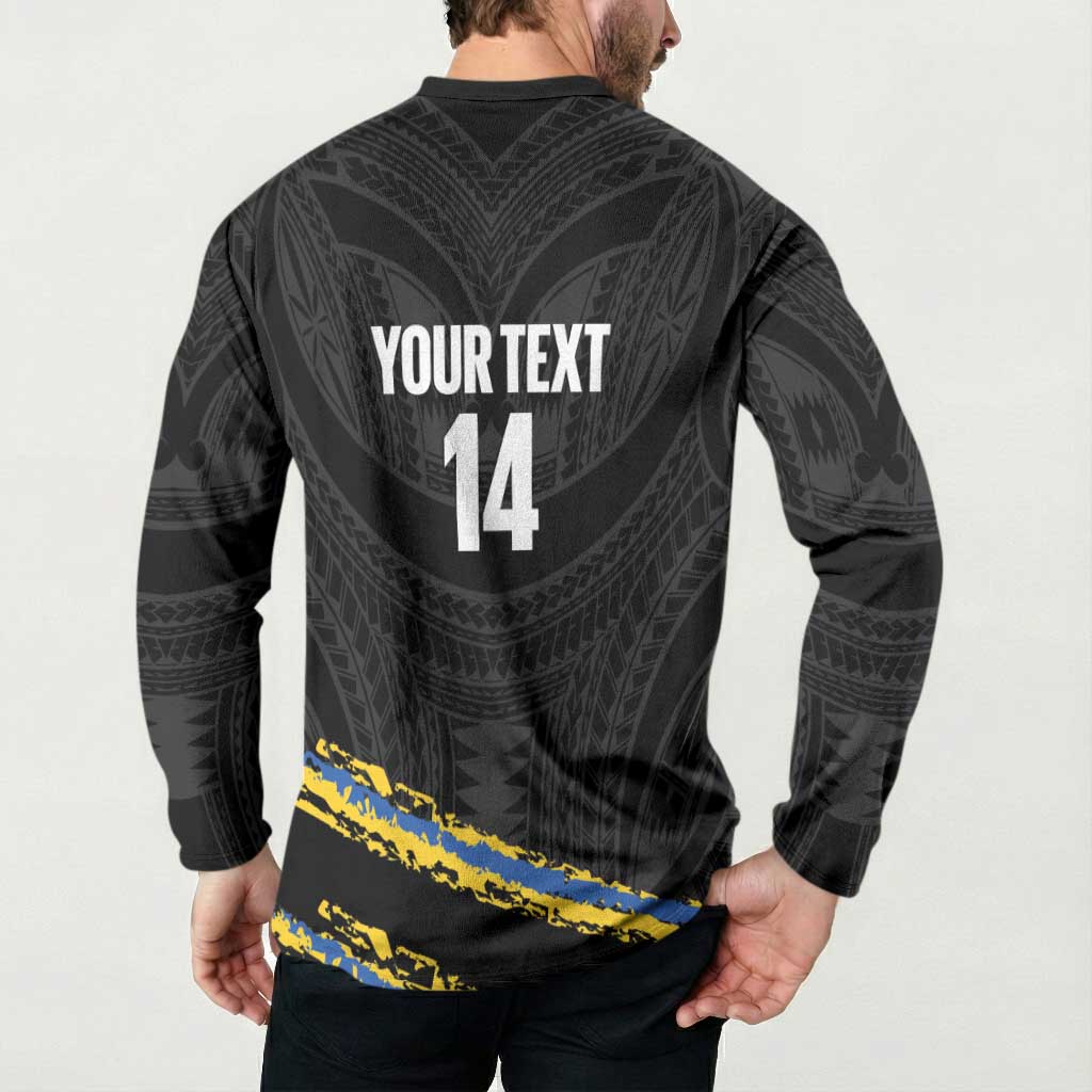 Kings Solomon Islands Football Custom Button Sweatshirt Come On Solomons Polynesian Grunge Style