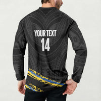 Kings Solomon Islands Football Custom Button Sweatshirt Come On Solomons Polynesian Grunge Style