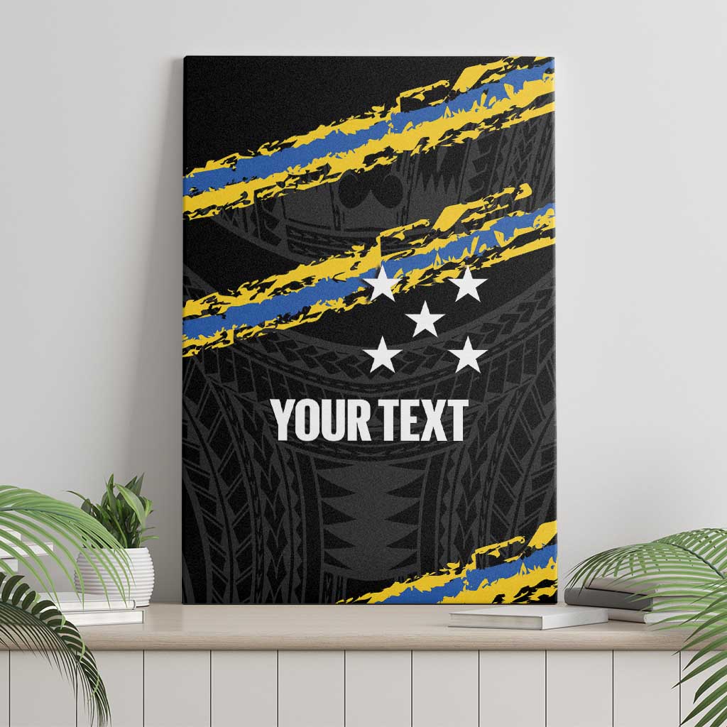 Kings Solomon Islands Football Custom Canvas Wall Art Come On Solomons Polynesian Grunge Style LT14 - Polynesian Pride