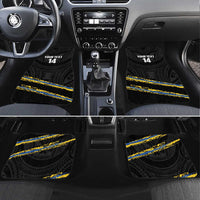 Kings Solomon Islands Football Custom Car Mats Come On Solomons Polynesian Grunge Style LT14 Set 4pcs Black - Polynesian Pride