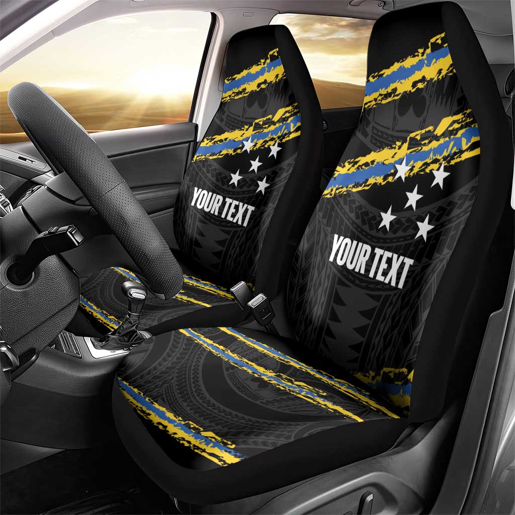 Kings Solomon Islands Football Custom Car Seat Cover Come On Solomons Polynesian Grunge Style LT14 - Polynesian Pride