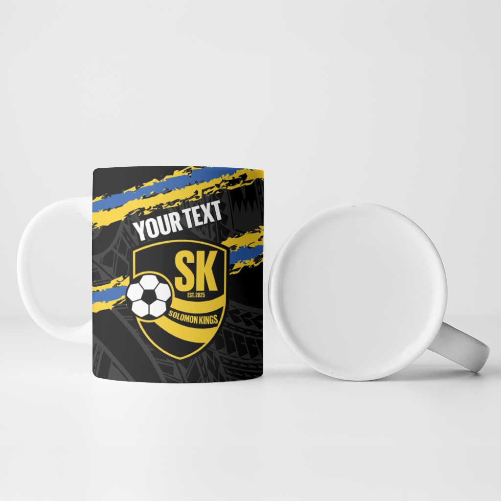 Kings Solomon Islands Football Custom Ceramic Mug Come On Solomons Polynesian Grunge Style LT14 - Polynesian Pride