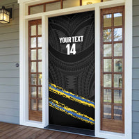 Kings Solomon Islands Football Custom Door Cover Come On Solomons Polynesian Grunge Style LT14 - Polynesian Pride