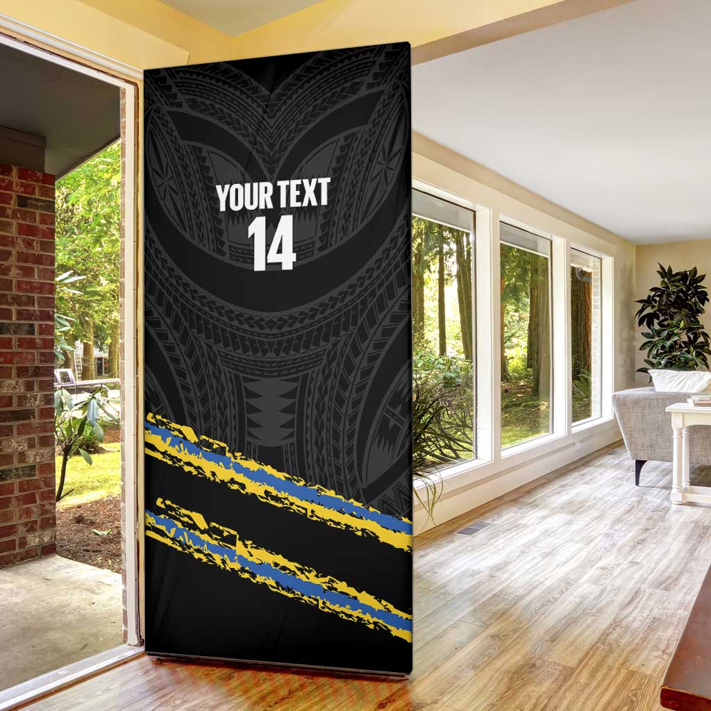 Kings Solomon Islands Football Custom Door Cover Come On Solomons Polynesian Grunge Style LT14 - Polynesian Pride