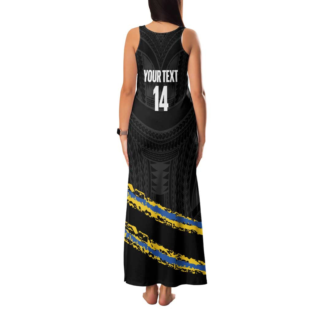 Kings Solomon Islands Football Custom Family Matching Tank Maxi Dress and Hawaiian Shirt Come On Solomons Polynesian Grunge Style