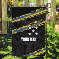 Kings Solomon Islands Football Custom Garden Flag Come On Solomons Polynesian Grunge Style LT14 Garden Flag Black - Polynesian Pride
