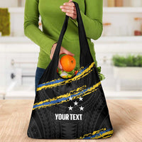 Kings Solomon Islands Football Custom Grocery Bag Come On Solomons Polynesian Grunge Style LT14 - Polynesian Pride