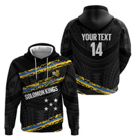 Kings Solomon Islands Football Custom Hoodie Come On Solomons Polynesian Grunge Style LT14 - Polynesian Pride
