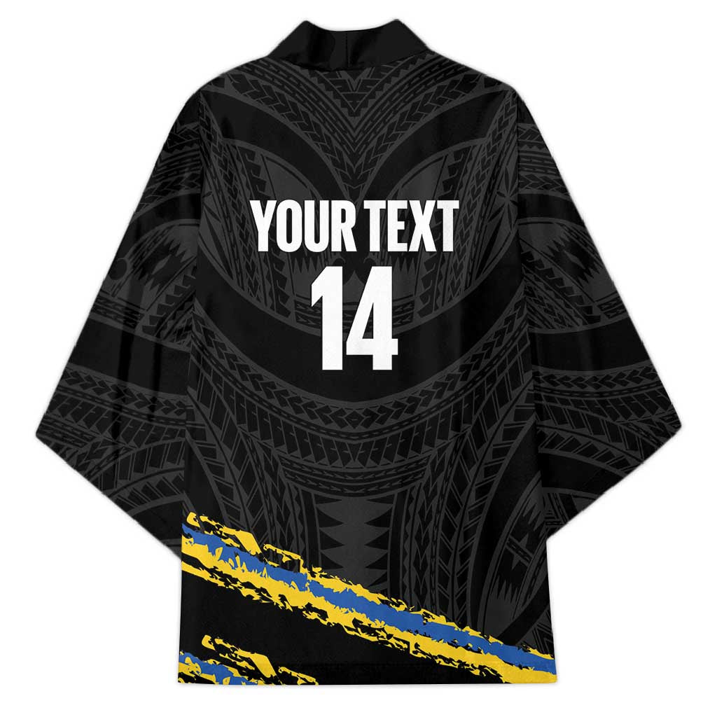 Kings Solomon Islands Football Custom Kimono Come On Solomons Polynesian Grunge Style LT14 - Polynesian Pride