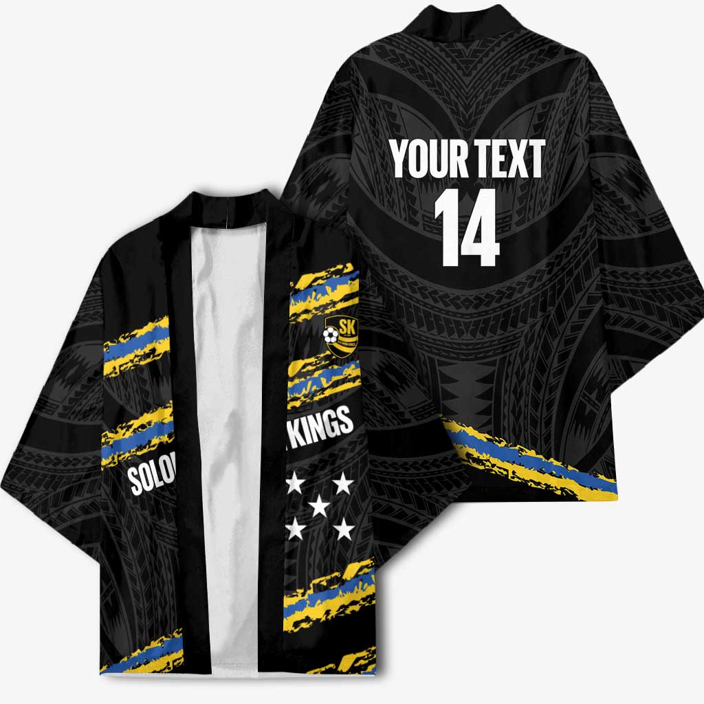 Kings Solomon Islands Football Custom Kimono Come On Solomons Polynesian Grunge Style LT14 - Polynesian Pride