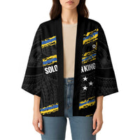 Kings Solomon Islands Football Custom Kimono Come On Solomons Polynesian Grunge Style LT14 - Polynesian Pride