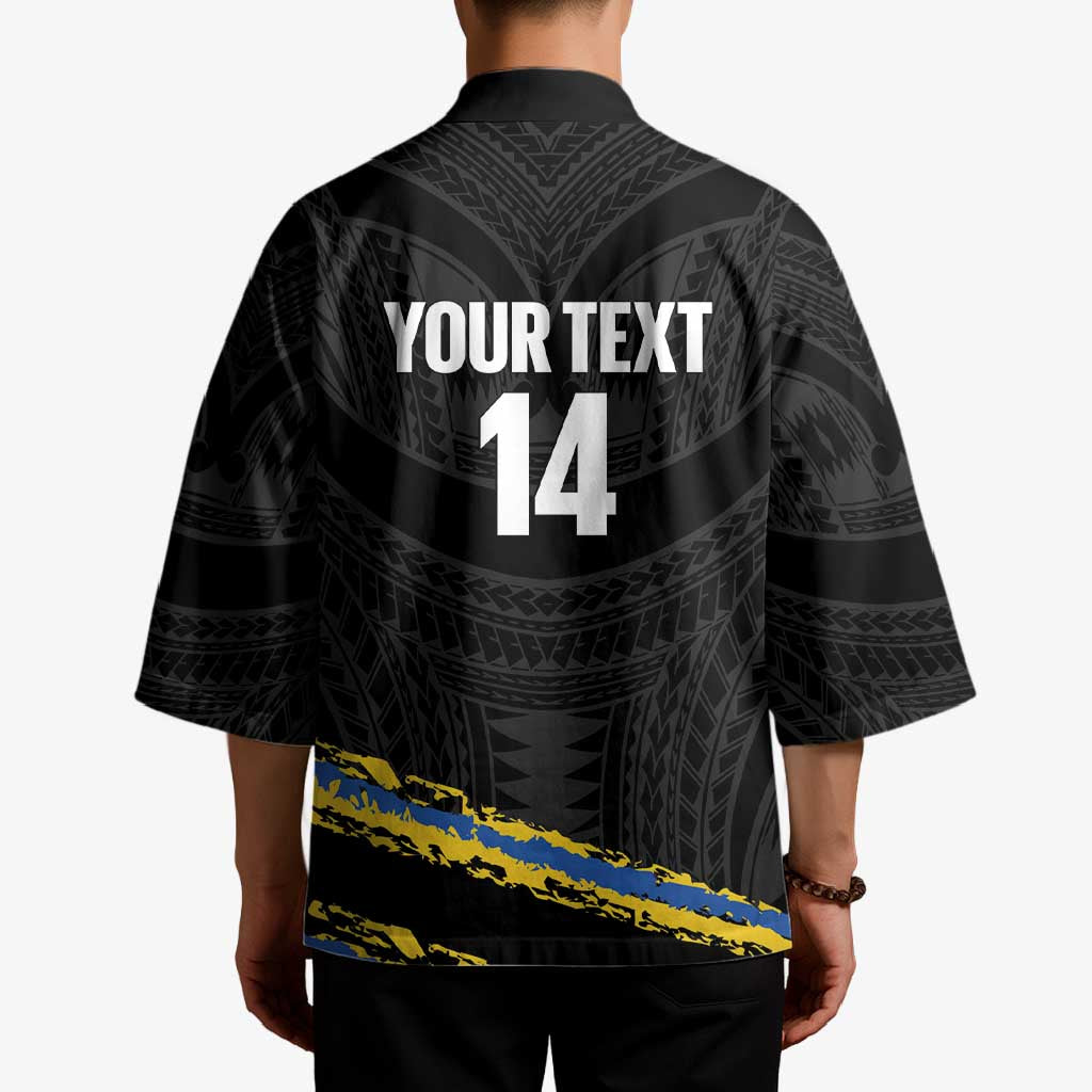 Kings Solomon Islands Football Custom Kimono Come On Solomons Polynesian Grunge Style LT14 - Polynesian Pride