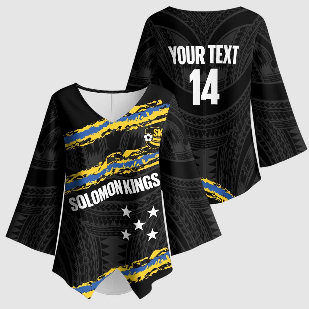 Kings Solomon Islands Football Custom Kimono Sleeve Blouse Come On Solomons Polynesian Grunge Style