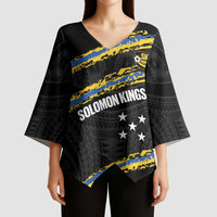 Kings Solomon Islands Football Custom Kimono Sleeve Blouse Come On Solomons Polynesian Grunge Style