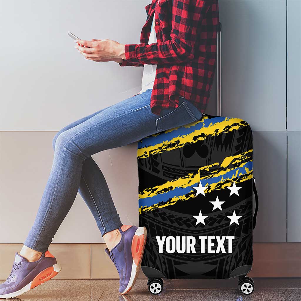 Kings Solomon Islands Football Custom Luggage Cover Come On Solomons Polynesian Grunge Style LT14 - Polynesian Pride