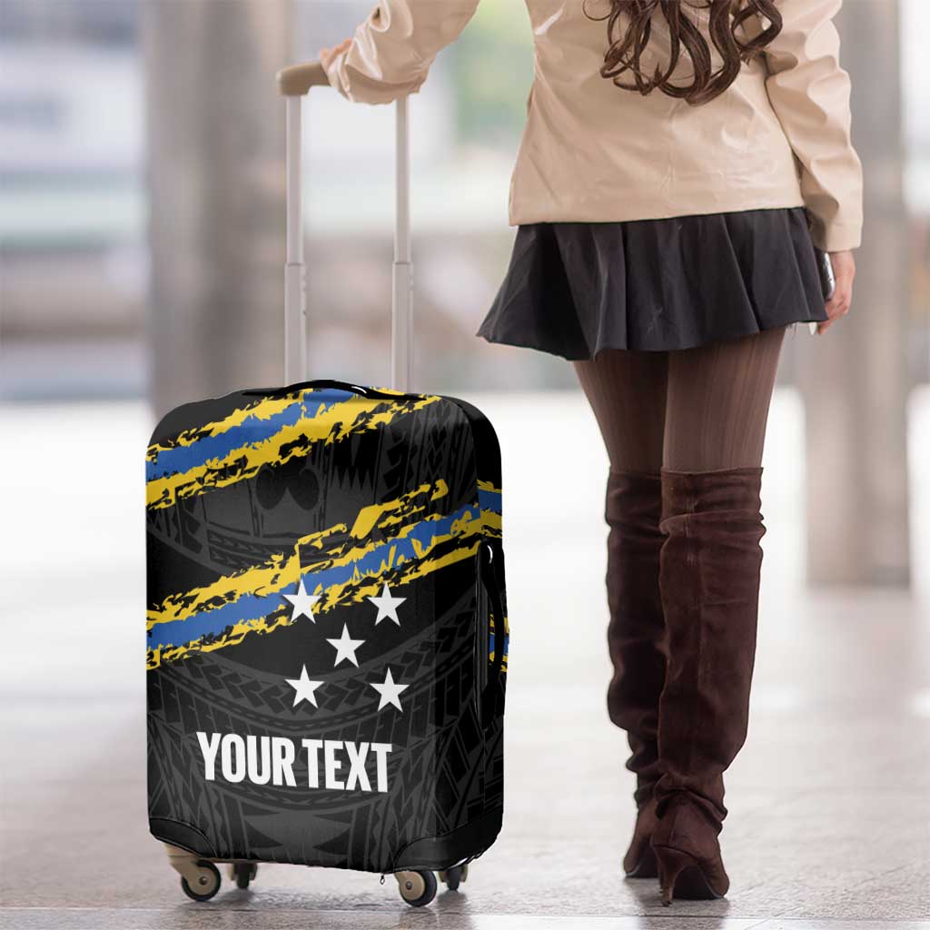 Kings Solomon Islands Football Custom Luggage Cover Come On Solomons Polynesian Grunge Style LT14 - Polynesian Pride