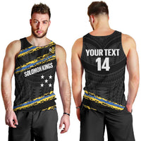 Kings Solomon Islands Football Custom Men Tank Top Come On Solomons Polynesian Grunge Style LT14 - Polynesian Pride