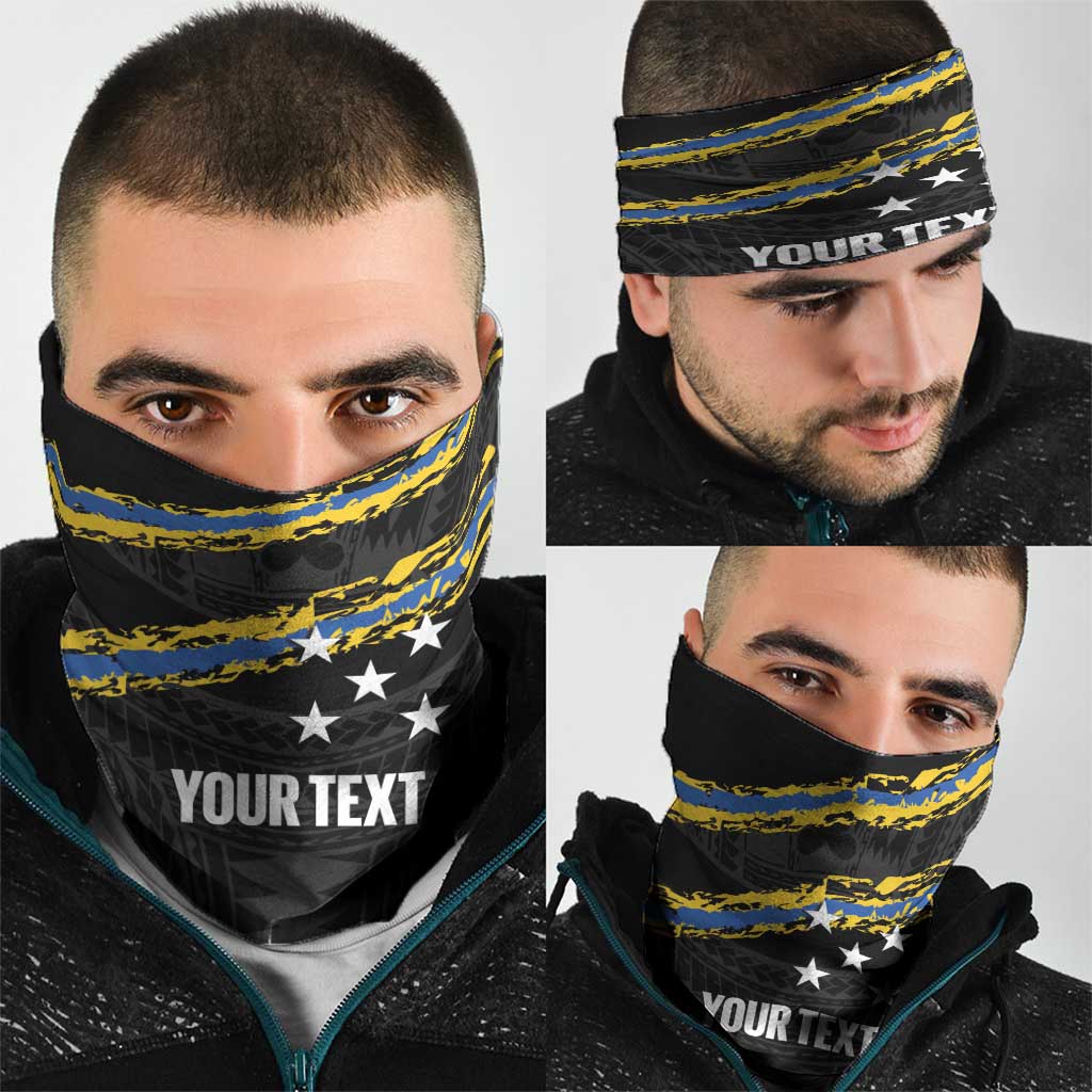 Kings Solomon Islands Football Custom Neck Gaiter Come On Solomons Polynesian Grunge Style LT14 - Polynesian Pride