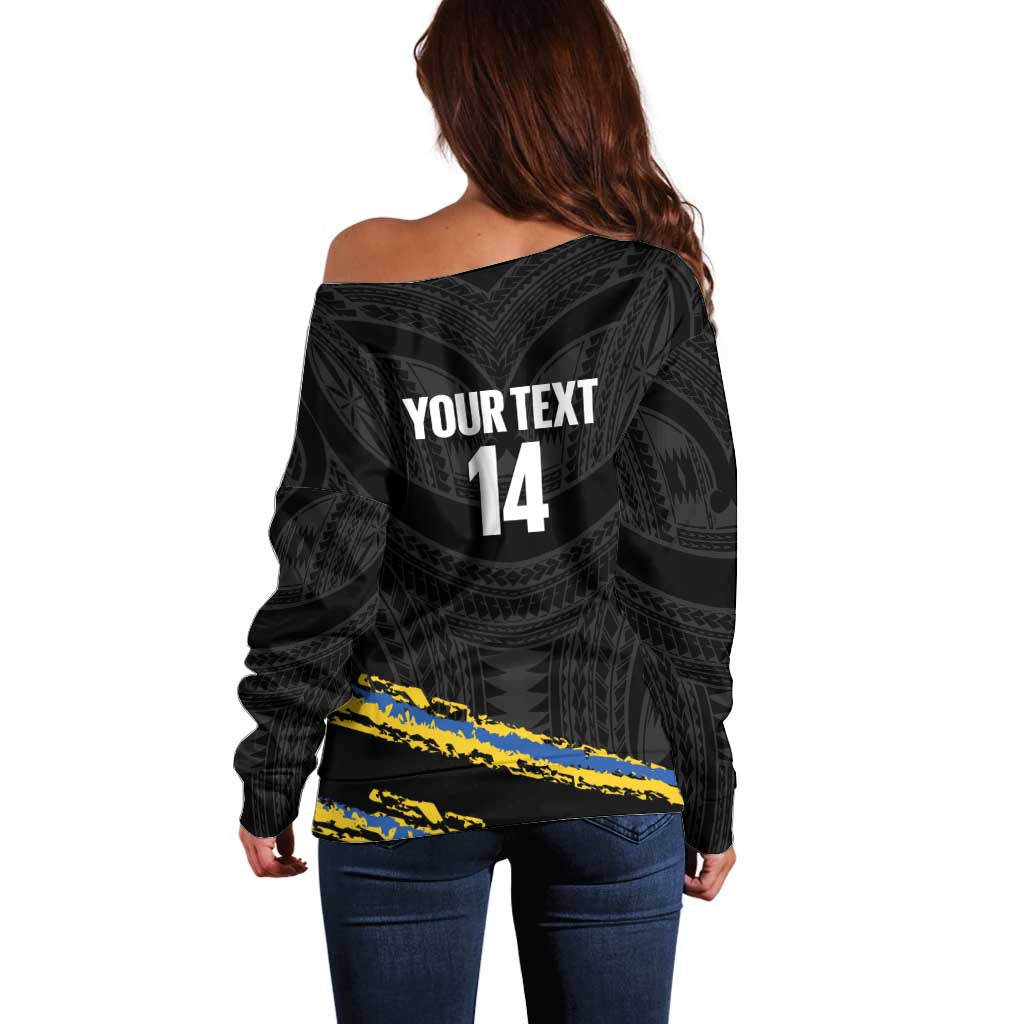Kings Solomon Islands Football Custom Off Shoulder Sweater Come On Solomons Polynesian Grunge Style