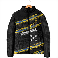Kings Solomon Islands Football Custom Padded Jacket Come On Solomons Polynesian Grunge Style LT14 - Polynesian Pride