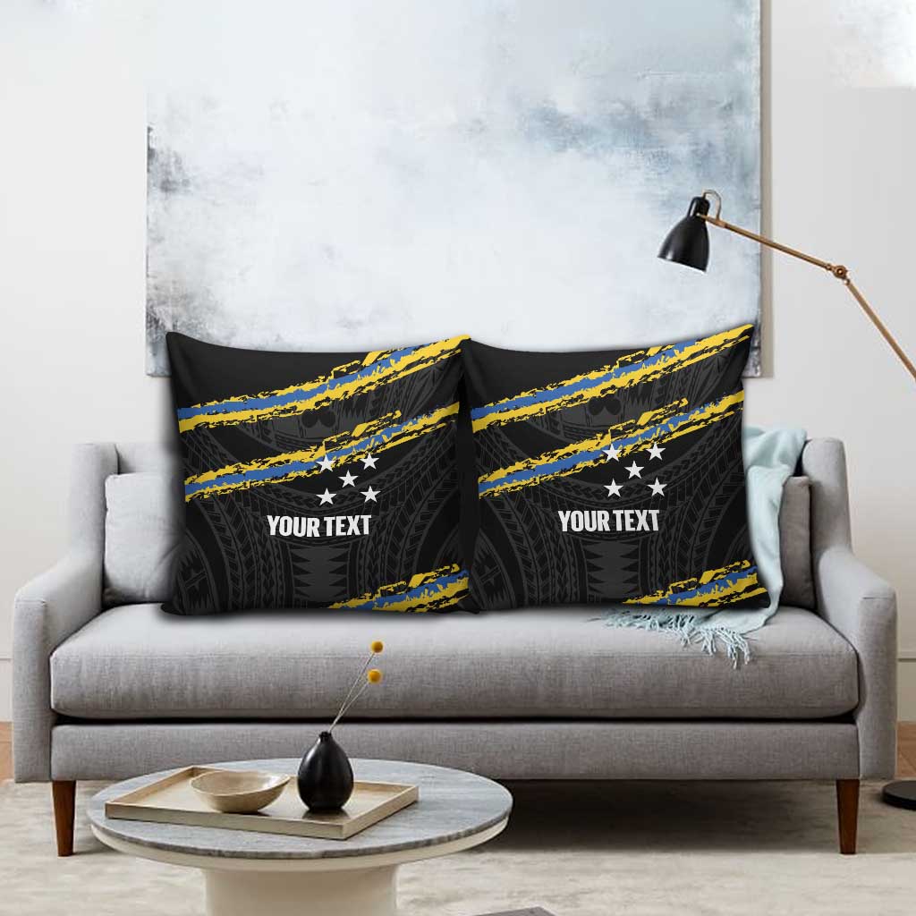 Kings Solomon Islands Football Custom Pillow Cover Come On Solomons Polynesian Grunge Style LT14 - Polynesian Pride