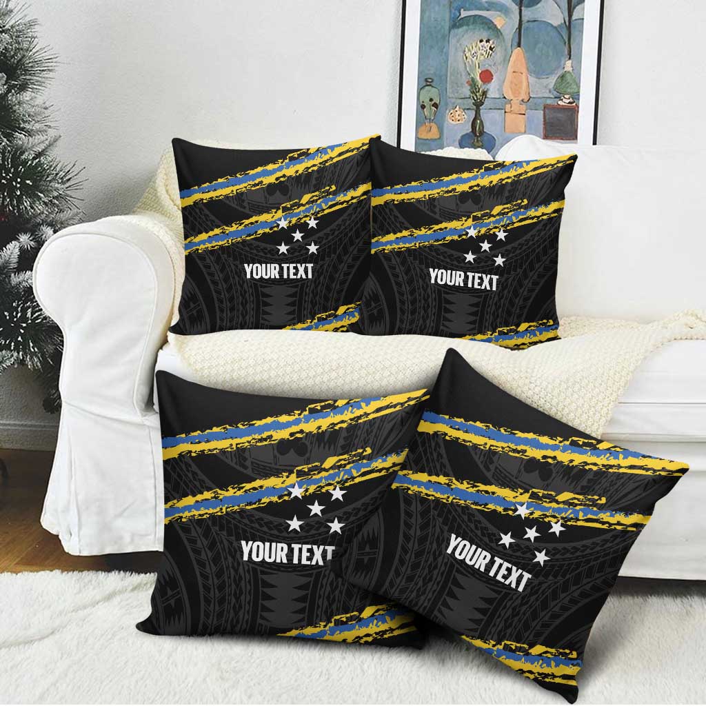 Kings Solomon Islands Football Custom Pillow Cover Come On Solomons Polynesian Grunge Style LT14 - Polynesian Pride
