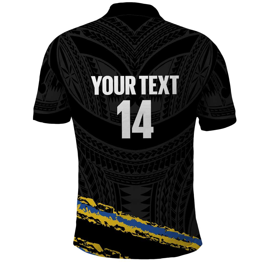 Kings Solomon Islands Football Custom Polo Shirt Come On Solomons Polynesian Grunge Style LT14 - Polynesian Pride