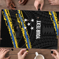 Kings Solomon Islands Football Custom Puzzle Come On Solomons Polynesian Grunge Style LT14 - Polynesian Pride