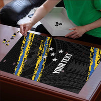 Kings Solomon Islands Football Custom Puzzle Come On Solomons Polynesian Grunge Style LT14 - Polynesian Pride