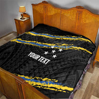 Kings Solomon Islands Football Custom Quilt Come On Solomons Polynesian Grunge Style LT14 - Polynesian Pride
