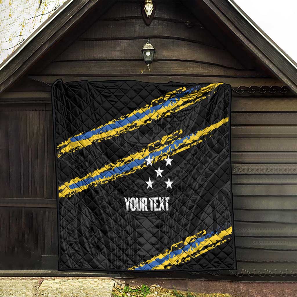 Kings Solomon Islands Football Custom Quilt Come On Solomons Polynesian Grunge Style LT14 - Polynesian Pride