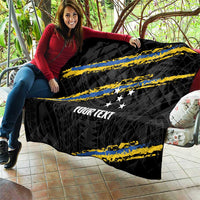 Kings Solomon Islands Football Custom Quilt Come On Solomons Polynesian Grunge Style LT14 - Polynesian Pride