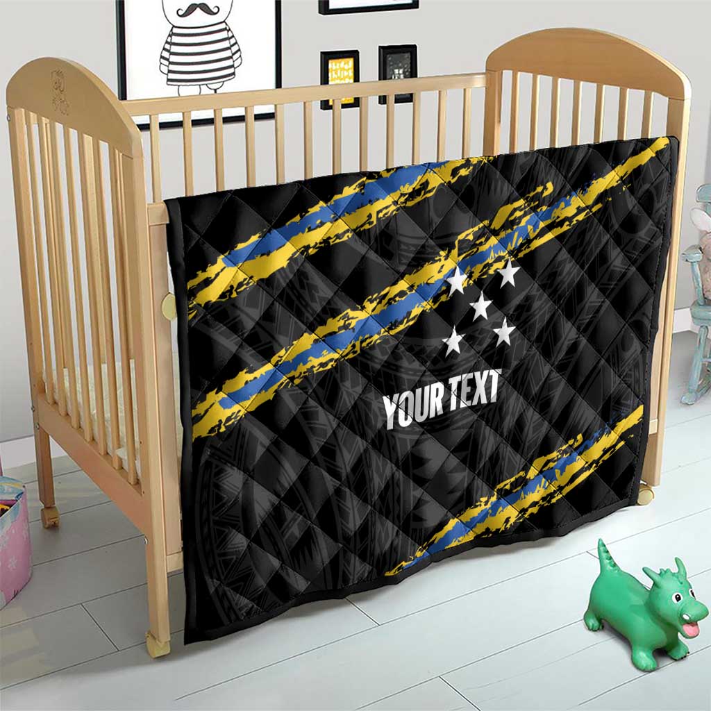 Kings Solomon Islands Football Custom Quilt Come On Solomons Polynesian Grunge Style LT14 - Polynesian Pride