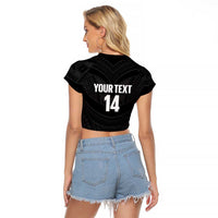 Kings Solomon Islands Football Custom Raglan Cropped T Shirt Come On Solomons Polynesian Grunge Style LT14 - Polynesian Pride