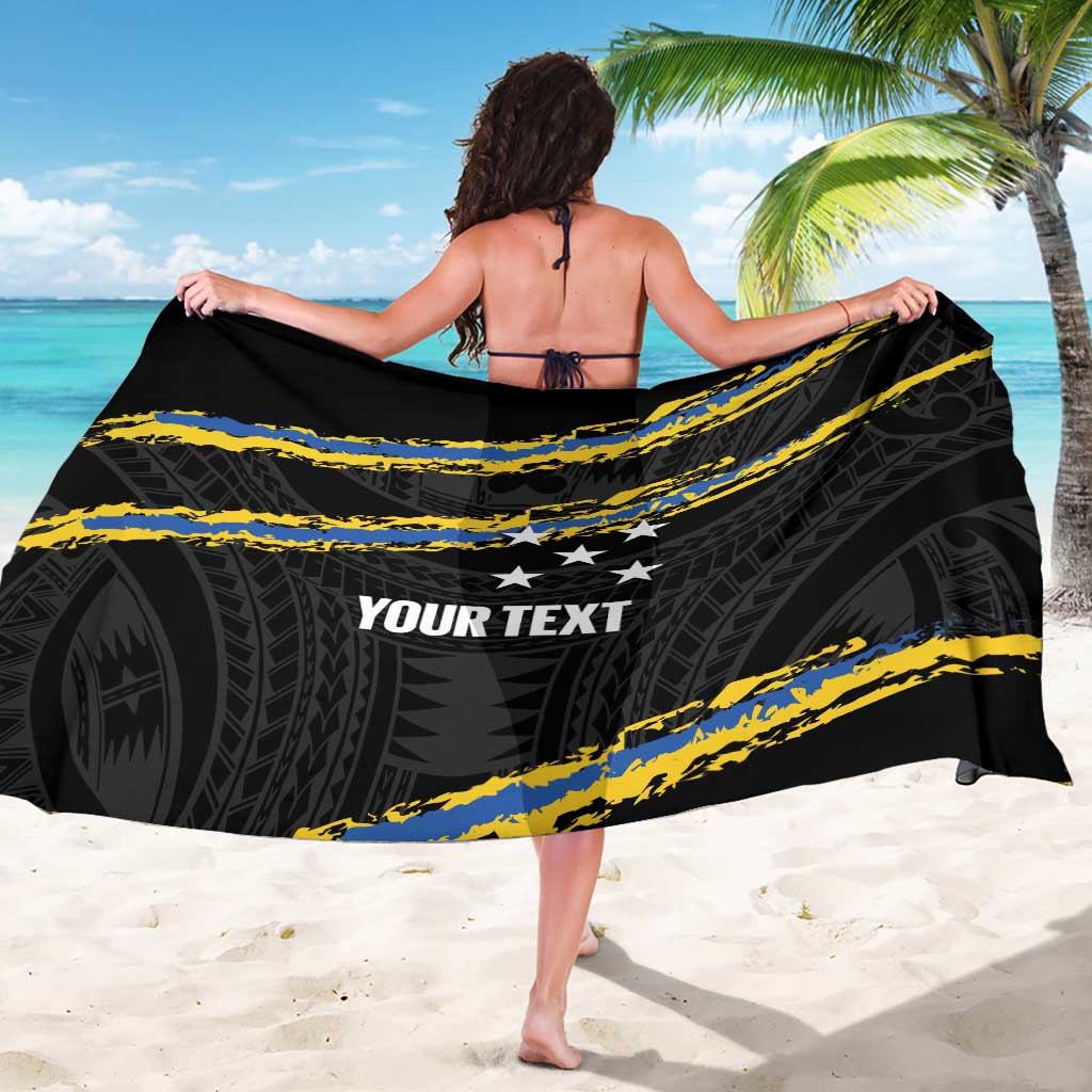 Kings Solomon Islands Football Custom Sarong Come On Solomons Polynesian Grunge Style LT14 - Polynesian Pride