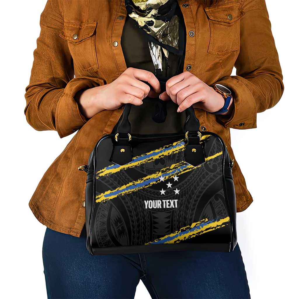 Kings Solomon Islands Football Custom Shoulder Handbag Come On Solomons Polynesian Grunge Style LT14 - Polynesian Pride