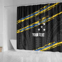 Kings Solomon Islands Football Custom Shower Curtain Come On Solomons Polynesian Grunge Style