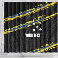 Kings Solomon Islands Football Custom Shower Curtain Come On Solomons Polynesian Grunge Style