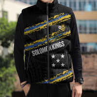 Kings Solomon Islands Football Custom Sleeveless Puffer Jacket Come On Solomons Polynesian Grunge Style LT14 - Polynesian Pride