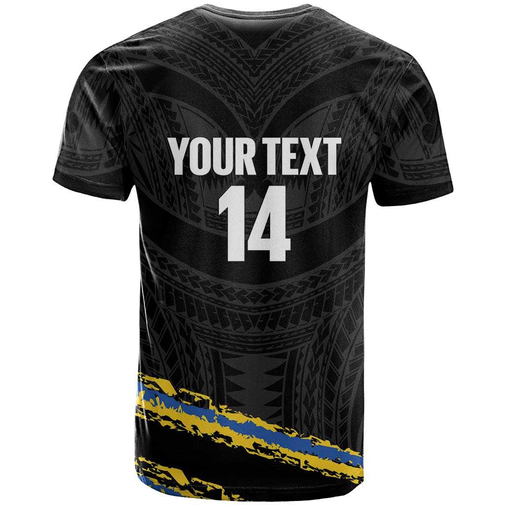 Kings Solomon Islands Football Custom T Shirt Come On Solomons Polynesian Grunge Style LT14 - Polynesian Pride